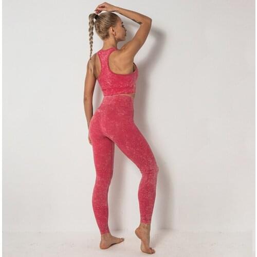 2021 New Fashion Yoga Suit High Waist Tight Hip Seamless Yoga Pants New Bra Sports Fitness Suit