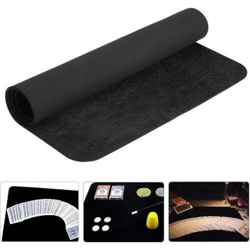 3 Sizes Black Professional Poker Card Deck Mat Pad Close Up Magic Tricks Magician Props Toy Coin Illusion Magic New