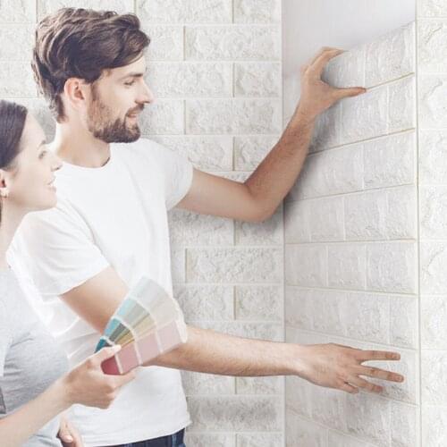 3d Wall Stickers Bedroom Warm Decoration Background Wall Foam Brick Stickers Waterproof Moisture Wallpaper Self-adhesive