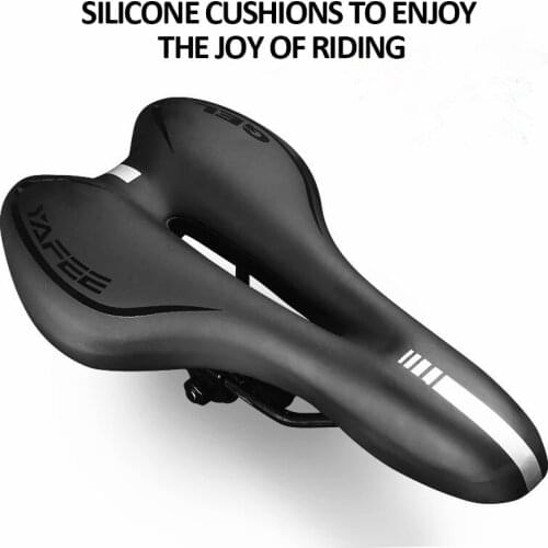 Shock Absorbing Hollow Bicycle Saddle Anti-skid Silicone Extra Soft Mountain Bike Saddle MTB Road Cycling Seat Bicycle Accessory