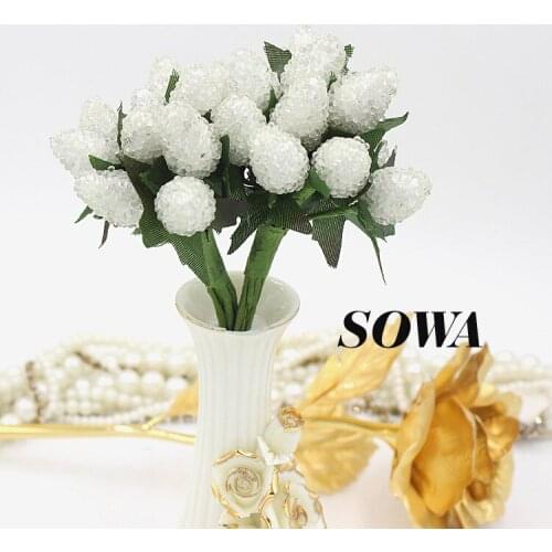 Free Shipping 12pcs/lot Pick Color Size 15x25mm Head Artificial Wedding Decoration Strawberry Stamen For Flower Garland