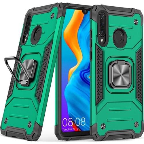 2021 for Huawei P30 Lite Case Shockproof Armor Protective Case for Huawei P 30 Lite Bumper Defender Magnetic Holder Cover