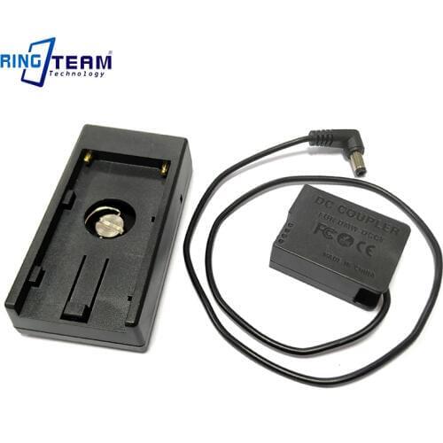 NP-F970 F750 Battery Holder Mount Plate with DMW-DCC8 Dummy Battery for Panasonic Lumix DMC FZ2500 FZ2000 FZ1000 FZ200 FZ300 G7