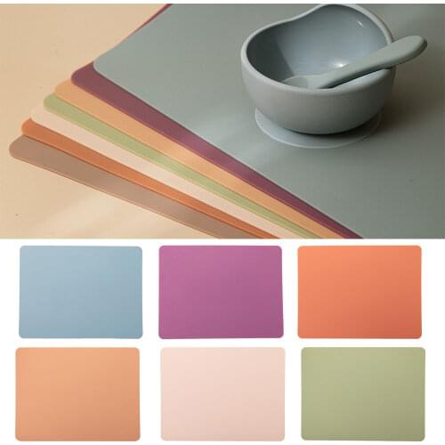Baby Silicone Placemat Kids Plate Mat Food Grade Table Pad Waterproof Heat Resistant Kitchen Easy Cleaning