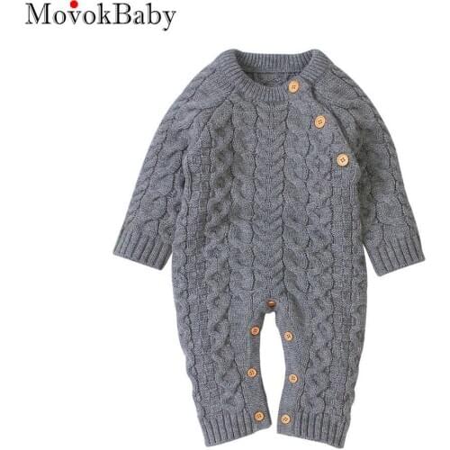 Baby Rompers Long Sleeve Winter Warm Knitted Infant Kids Boys Girls Jumpsuits Toddler Sweaters Outfits Autumn Childrens Clothes