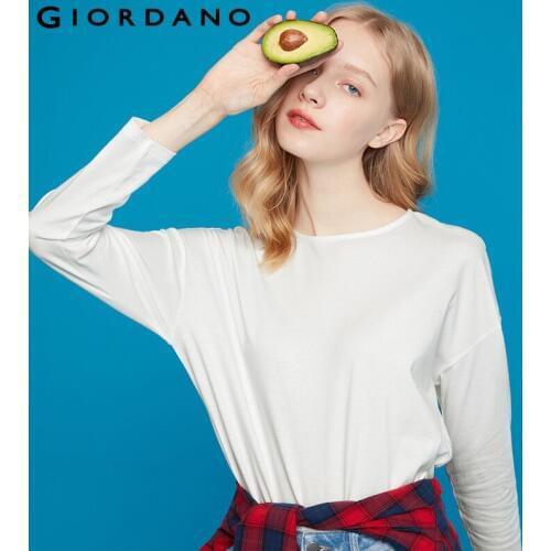 Женские свободные футболки Giordano China At AliExpress