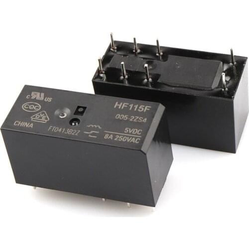 HF115F-005-2ZS4 BGF 5VDC 8A2 50VAC relays