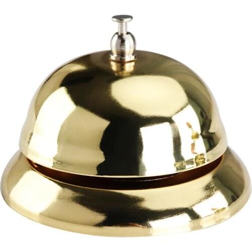 Golden Hand Pressing Creative Service Bell Restaurant Call Bells Reception Customer Bell Call for food service Hands On The Bell