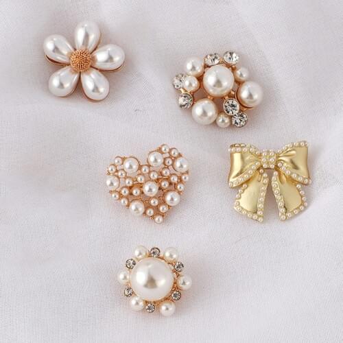 Fashion Women Brooches Lady Flowers Imitation Pearls Rhinestones Crystal Wedding Brooch Pin Clothes Jewelry Accessorise Gifts