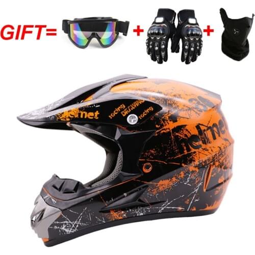 Motorcycle Helmet Professional Off-road Helmet Motor Downhill Racing Motocross Casque Moto Helmet 3 Free Gift