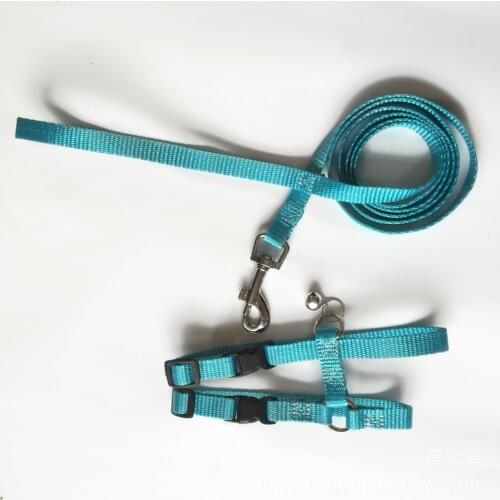 Pet Rabbit Soft Harness Leash Adjustable Bunny Traction Rope for Running Walking SDF-SHIP