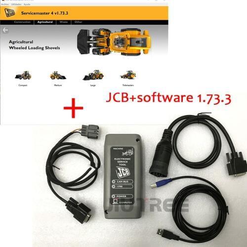 JIUTREE Heavy duty equipment Truck Diagnostic tool for JCB diagnostic v1.73.3 kit JCB Electronic Service Master 4