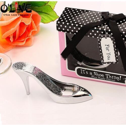Stainless Steel High-heeled Shoe Bottle Opener Baby Shower Party Favors Wedding Gifts Baptism Souvenirs Birthday Decoration