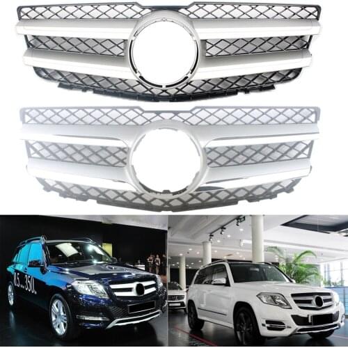 Front Racing Billet Bumper Grille Upper Facelift Grill For Mercedes-Benz X204 GLK Class 2008 2009 2010 2011 2012 2013 2014 2015