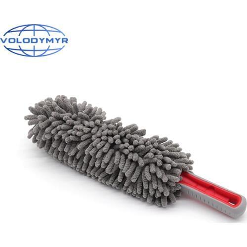 Dust Duster Gray Ellipse Chenille Microfiber Applicator Car Wash Accessories Cloth for Auto Detailing Washing Cleaning