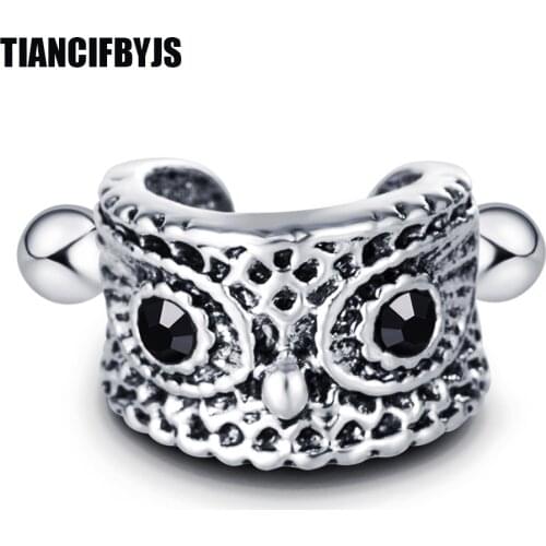 TIANCIFBYJS 20pcs Wholesale Earring Body Jewelry Stainless Owl Tragus Earrings For Woman Man Helix Piercing Cartilage Ear Stud