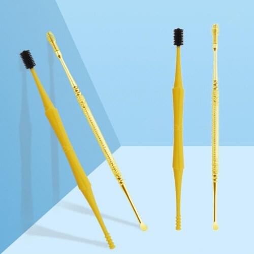 Silicone Ear Pick Double Head Earpick Ear Clean Tool Double-ended Earpick Ear Wax Curette Remover Ear Clean Spoon Spiral Design