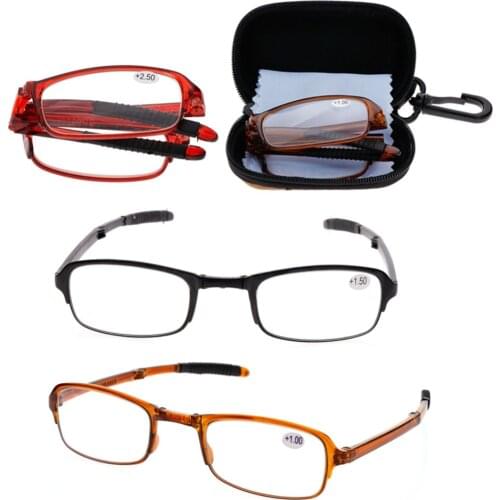 Soft TR90 Light Weight Folding Reading Glasses Magnifying Fatigue Relief +1.0~+4.0