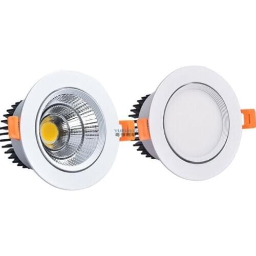 Dimmable LED COB Spotlight Ceiling lamp AC85-265V 3W 5W 7W 9W 12W 15W Aluminum recessed downlights round Led Spot Light