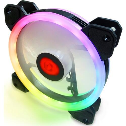New RGB Aurora Cooling Fan 120MM 6pin Controller/LED Port RGB LED Ring For Computer Water Cooler Color Adjustable Radiator Fan