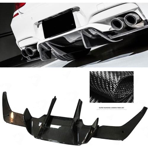 Car Rear Bumper Diffuser Lip For BMW F06 F12 F13 M6 2013-2018 Real Carbon Fiber