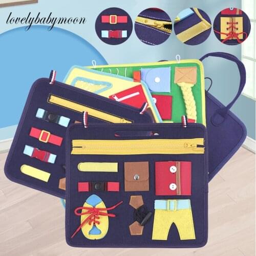 Busy Board Montessori Toys Early Educational Fine Motor Training Self-care Ability Children Game Preschool Kids Toy for Girl Boy