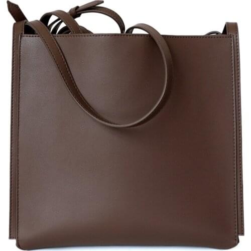 2021 New Retro Genuine Leather Women Bucket Bag High Quality Simple Handbags Cowskin Ladies Shoulder Messenger Bags bolsos mujer