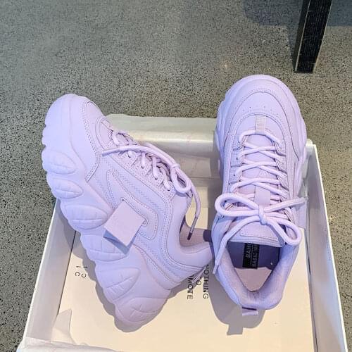 2021 New White Sneakers Women Fashion Comfortable Platform Vulcanize Shoes Lace Up Flats Casual Ladies Footwear Summer Basket