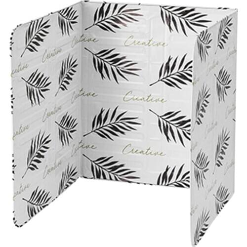 1Pcs Kitchen Grease Aluminum Foil Insulation Block Oil Splash Board Cooking Hot Baffle Tin Foil Sheet Aluminum Foil White+Black