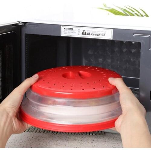 1Pcs Foldable Microwave Food Cover Fresh-Keeping Reusable Splash-Proof Refrigerator Preservation Lid Kitchen Accessories