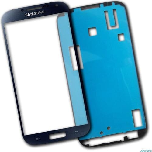 10pcs/lot Front Glass Lens For Samsung Galaxy S4 i9500 i9505 glass LCD display replacement+Stickers