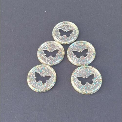 100PCS Notebook Binding Ring Loose-leaf Mushroom Hole Binding Notebook 28MM Butterfly Pattern Plastic Binding Buckle Discs