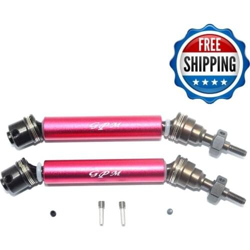 45# Hardened head + Aluminum alloy retractable CVD front joint drive shaft for TRAXXAS RUSTLER4X4