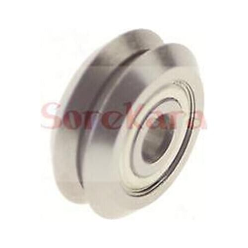 5*20*7.6mm U Groove width 3.6mm Guide Pulley Sheave Sealed Rail Ball Bearing
