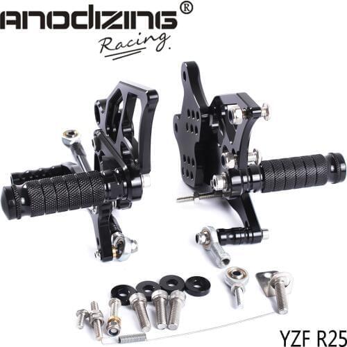 Full CNC Aluminum Motorcycle Adjustable Rearsets Rear Sets Foot Pegs For YAMAHA YZF R3/R25 2014-2018