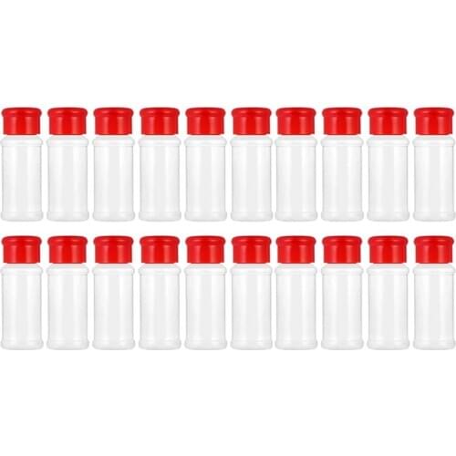 20Pcs Spice Salt Pepper Shakers Seasoning Powder Bottle Salt Storage Jar Kitchen Seasoning Box Container Kitchen Tools