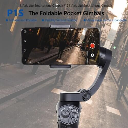 BENRO P1S P1 3 Axis Smartphone Gimbals Stabilizer Handheld Foldable Pocket Wireless Charging Stabilizer For Gopro iPhone Huawei