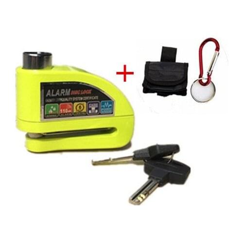 Free Shipping Moto Scooter Bike Alarm Lock Safety Waterproof Motorcycle Brake Disc Alarm Lock Motocross Lock