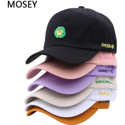 Spring And Summer Female Baseball Cap Animal Pattern Embroidered Hat Cotton Womens Ponytail Baseball Caps Outdoor Sunshade Cap