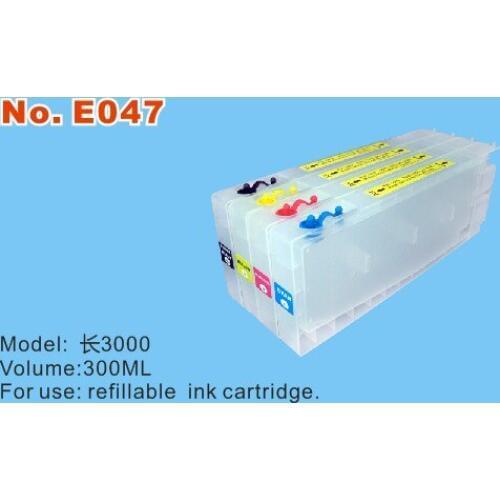 INK WAY For Epson Pro7450 9450 300ml Empty Chipped Refillable Ink Cartridges,8 pcs 1 lot, 1 chip resetter free