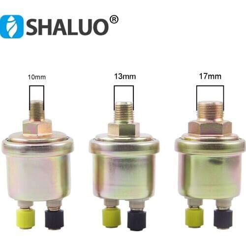 1/8NPT VDO Oil Pressure Sensor 0 to 10 Bars Diesel generator part 10mm stainless crew plug Alarm pressure sensor