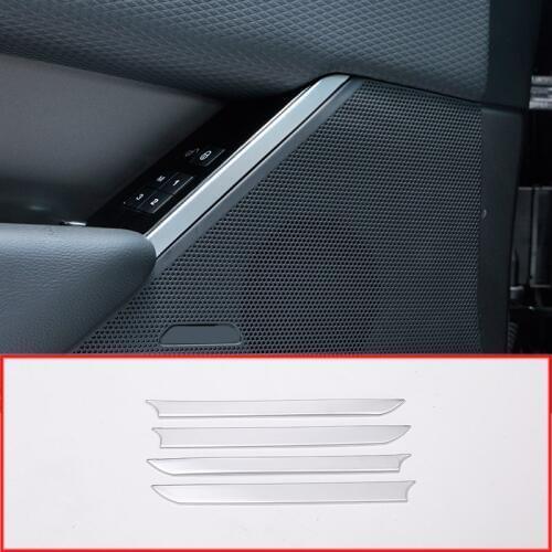 For Land Rover Range Rover VELAR 2017 2018 ABS Matte Silver Door Speaker Decoration Strips Trim Car Accessories 4pcs