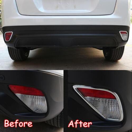 For Mitsubishi Eclipse Cross 2017 2018 ABS Chrome Car Rear Bumper Fog Light Lamp Decoration Frame Trim Car Styling Accessories