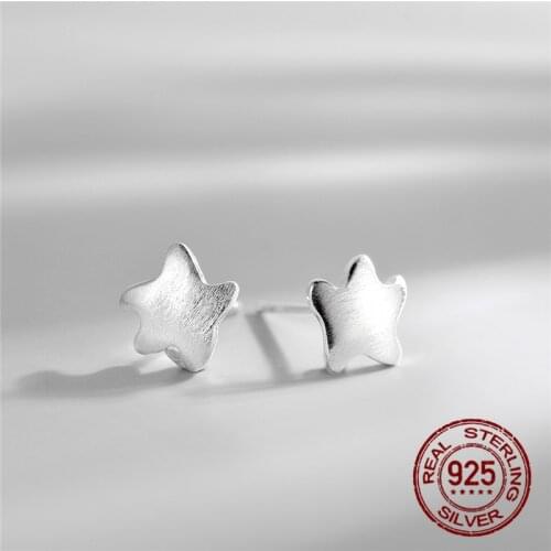 INEFFA 925 Sterling Silver Stud Earrings For Women Korean Earrings Small Star Earrings Silver 925 Jewelry Stylish Birthday Gifts