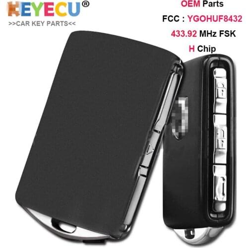 KEYECU OEM Remote for Volvo S90 XC40 XC60 XC90 V60 V90 2017 2018 2019 2020 ,Fob with 8A H Chip, 433.92MHz Fsk ,FCC ID:YGOHUF8432