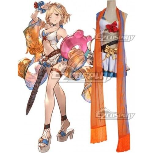 Granblue Fantasy Djeeta Swimsuit Girls Summer Party Swimming Pool Suit Halloween Adult Daily Skirt Suit Cosplay Costume E001
