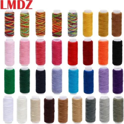 LMDZ 8/9Pcs Cotton Sewing Thread Set Colorful Strong Durable Embroidery Thread for Sewing Machines Patchwork Accessories