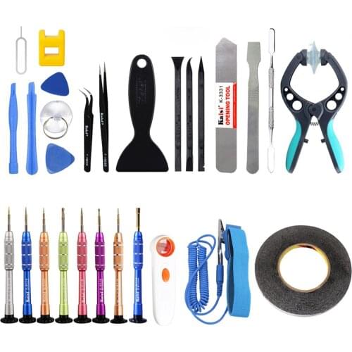 28PCS Kaisi Phone LCD Screen Teardown Suite Precision Screwdriver Set iPhone iPad Screen Panel Disassembly Opening Repair Tools