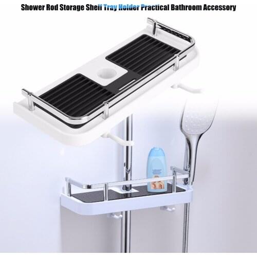 Wall Mounted Space Aluminum Paper Towel Holder Tissue Mobile Phone Storage Shelf for Bathroom Toilet Black Shelves