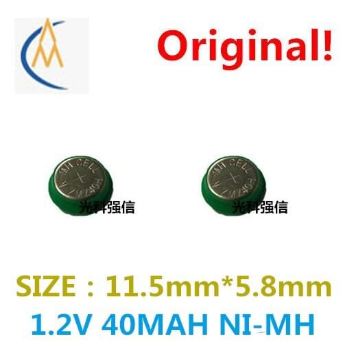 Brand new authentic NI MH buckle type nickel metal hydride rechargeable batteries/buttons 40 mah 1.2 V no welding feet timers